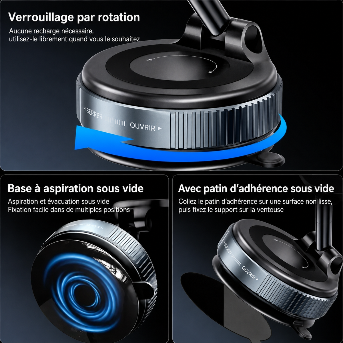 SqualeGrip — Support Téléphone 360°